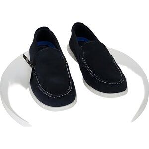 Clarks Flexwa navy suede slip-on casual loafers for men 10M